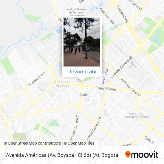 Mapa de Avenida Américas (Av. Boyacá - Cl 6d) (A)