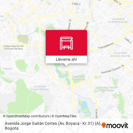 Mapa de Avenida Jorge Gaitán Cortes (Av. Boyacá - Kr 31) (A)