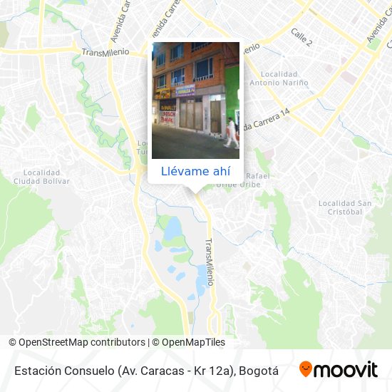 Mapa de Estación Consuelo (Av. Caracas - Kr 12a)