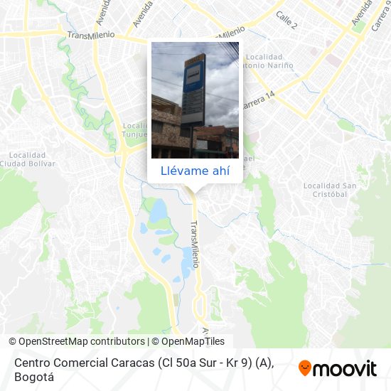 Mapa de Centro Comercial Caracas (Cl 50a Sur - Kr 9) (A)