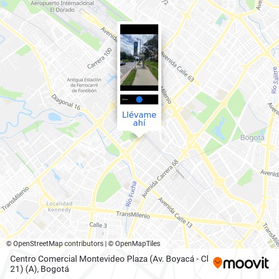Mapa de Centro Comercial Montevideo Plaza (Av. Boyacá - Cl 21) (A)