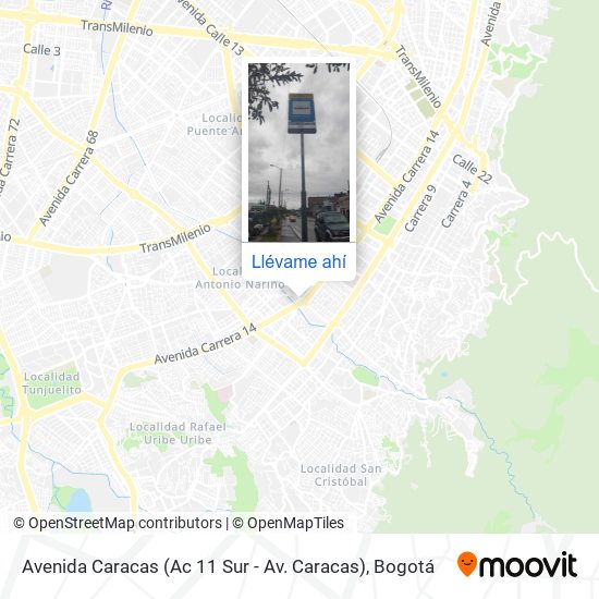 Mapa de Avenida Caracas (Ac 11 Sur - Av. Caracas)