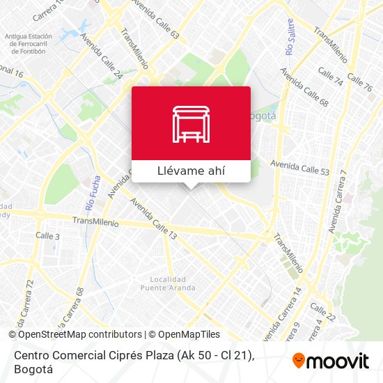 Mapa de Centro Comercial Ciprés Plaza (Ak 50 - Cl 21)
