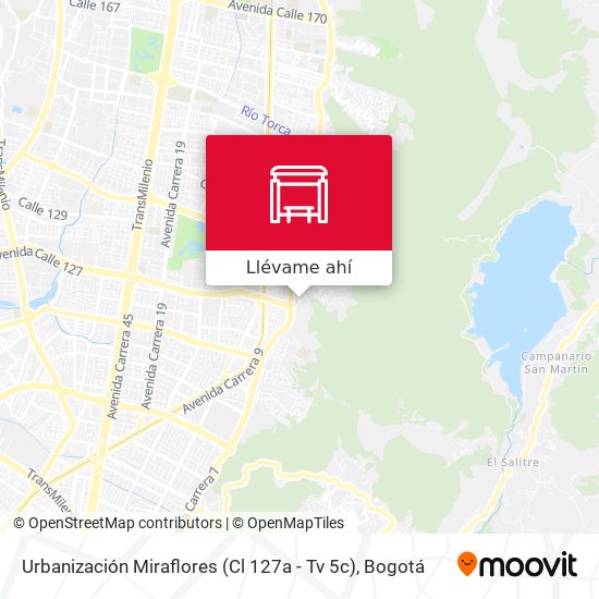 Mapa de Urbanización Miraflores (Cl 127a - Tv 5c)
