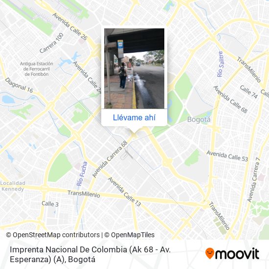 Mapa de Imprenta Nacional De Colombia (Ak 68 - Av. Esperanza) (A)
