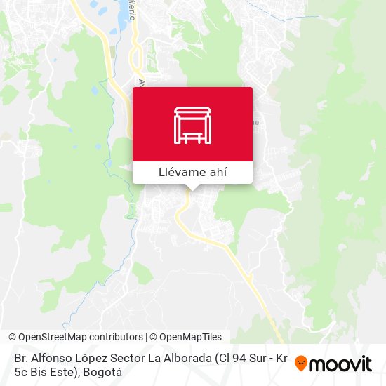 Mapa de Br. Alfonso López Sector La Alborada (Cl 94 Sur - Kr 5c Bis Este)