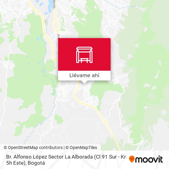 Mapa de Br. Alfonso López Sector La Alborada (Cl 91 Sur - Kr 5h Este)
