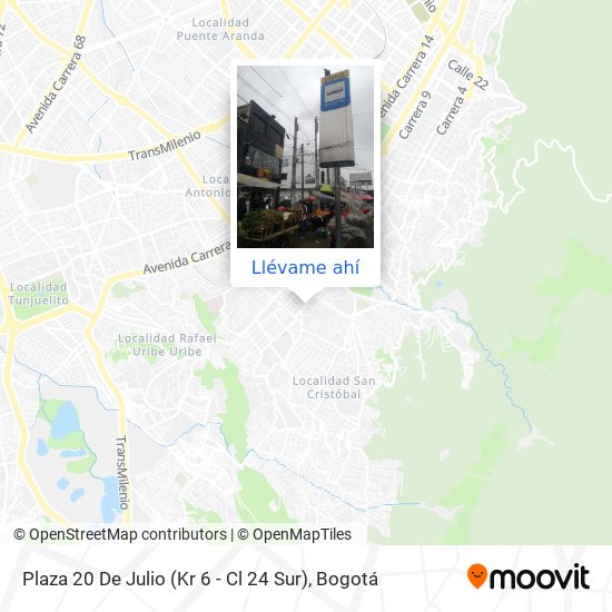 Mapa de Plaza 20 De Julio (Kr 6 - Cl 24 Sur)