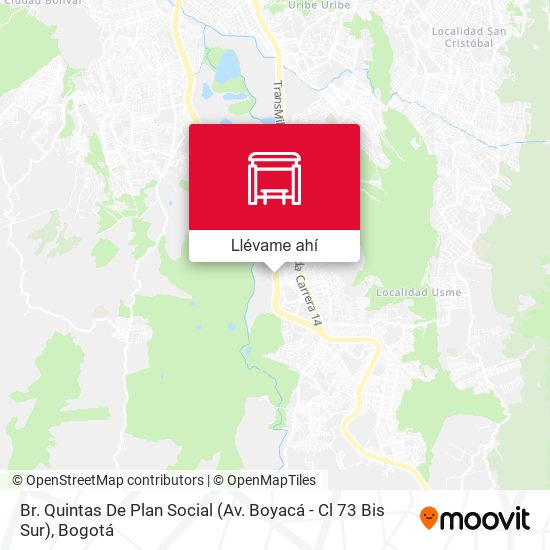 Mapa de Br. Quintas De Plan Social (Av. Boyacá - Cl 73 Bis Sur)