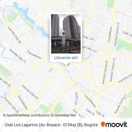 Mapa de Club Los Lagartos (Av. Boyacá - Cl 96a) (B)
