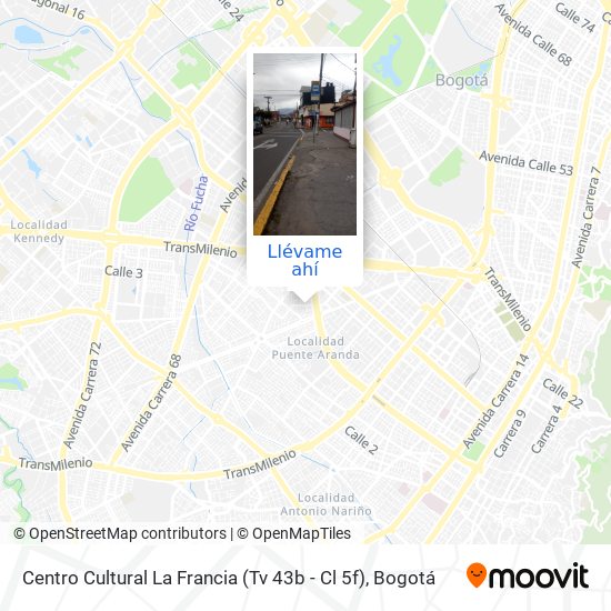Mapa de Centro Cultural La Francia (Tv 43b - Cl 5f)
