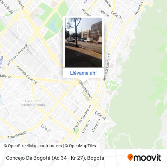 Mapa de Concejo De Bogotá (Ac 34 - Kr 27)