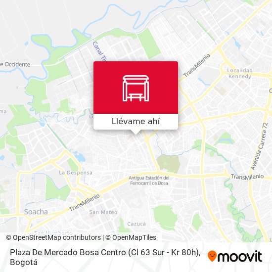 Mapa de Plaza De Mercado Bosa Centro (Cl 63 Sur - Kr 80h)