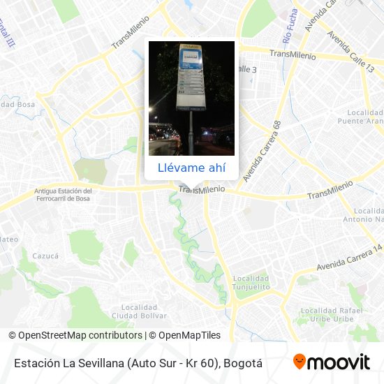 Mapa de Estación La Sevillana (Auto Sur - Kr 60)