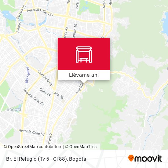 Mapa de Br. El Refugio (Tv 5 - Cl 88)