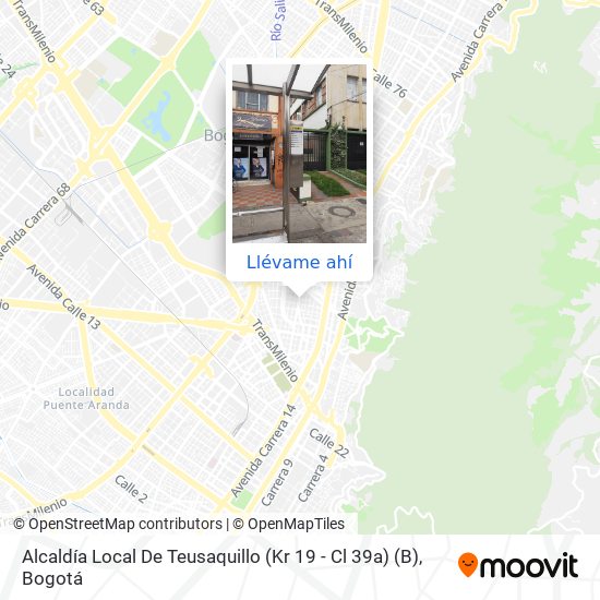 Mapa de Alcaldía Local De Teusaquillo (Kr 19 - Cl 39a) (B)