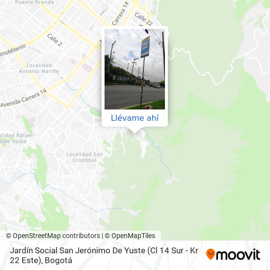 Mapa de Jardín Social San Jerónimo De Yuste (Cl 14 Sur - Kr 22 Este)