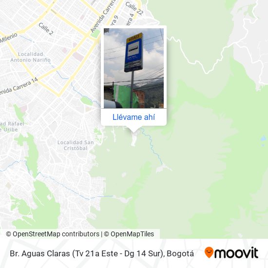 Mapa de Br. Aguas Claras (Tv 21a Este - Dg 14 Sur)