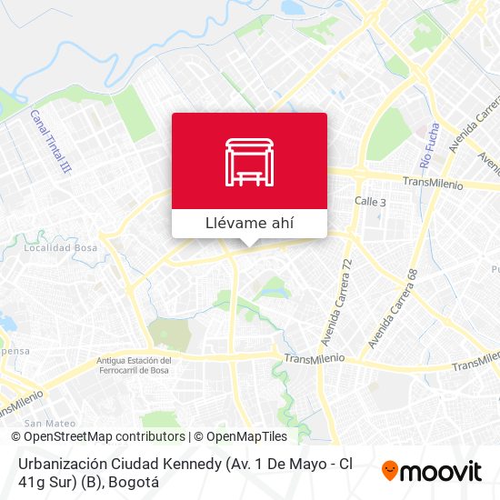 Mapa de Urbanización Ciudad Kennedy (Av. 1 De Mayo - Cl 41g Sur) (B)