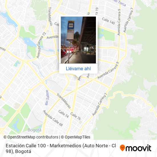 Mapa de Estación Calle 100 - Marketmedios (Auto Norte - Cl 98)