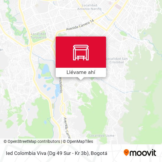 Mapa de Ied Colombia Viva (Dg 49 Sur - Kr 3b)