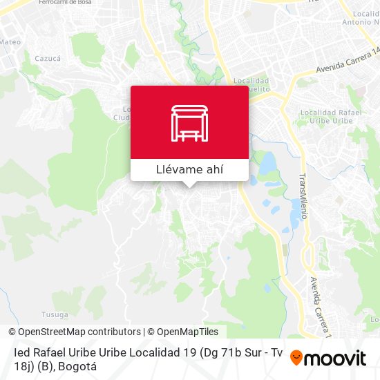 Mapa de Ied Rafael Uribe Uribe Localidad 19 (Dg 71b Sur - Tv 18j) (B)
