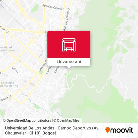 Mapa de Universidad De Los Andes - Campo Deportivo (Av. Circunvalar - Cl 18)