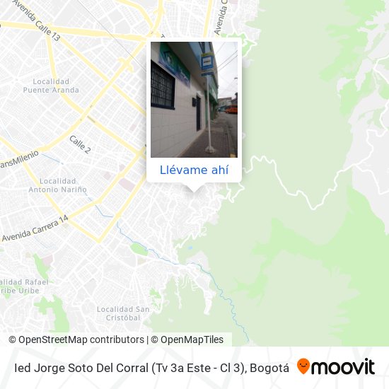 Mapa de Ied Jorge Soto Del Corral (Tv 3a Este - Cl 3)