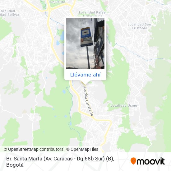Mapa de Br. Santa Marta (Av. Caracas - Dg 68b Sur) (B)