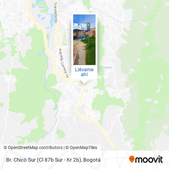 Mapa de Br. Chicó Sur (Cl 87b Sur - Kr 2b)