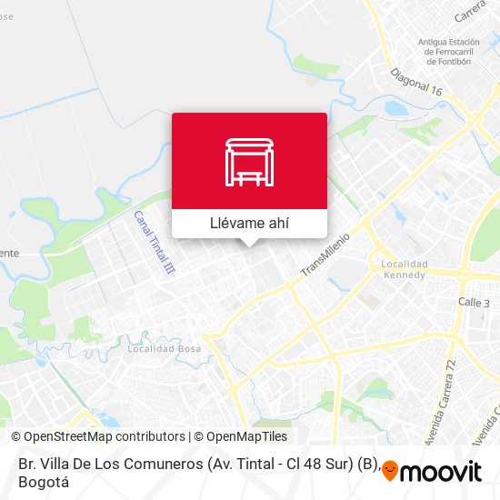 Mapa de Br. Villa De Los Comuneros (Av. Tintal - Cl 48 Sur) (B)