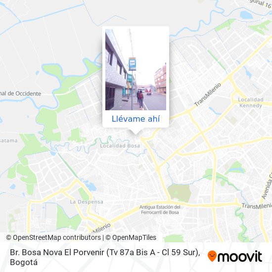 Mapa de Br. Bosa Nova El Porvenir (Tv 87a Bis A - Cl 59 Sur)