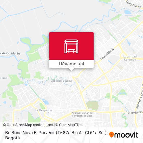 Mapa de Br. Bosa Nova El Porvenir (Tv 87a Bis A - Cl 61a Sur)