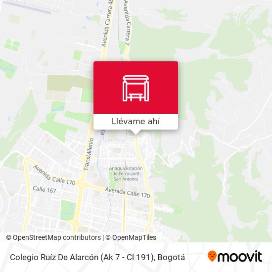 Mapa de Colegio Ruíz De Alarcón (Ak 7 - Cl 191)