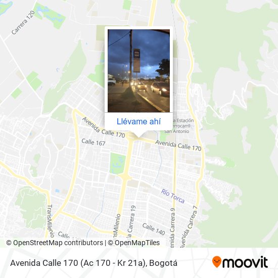 Mapa de Avenida Calle 170 (Ac 170 - Kr 21a)