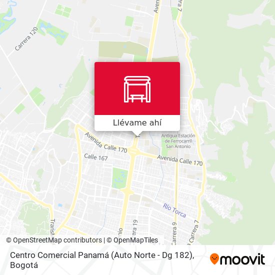 Mapa de Centro Comercial Panamá (Auto Norte - Dg 182)