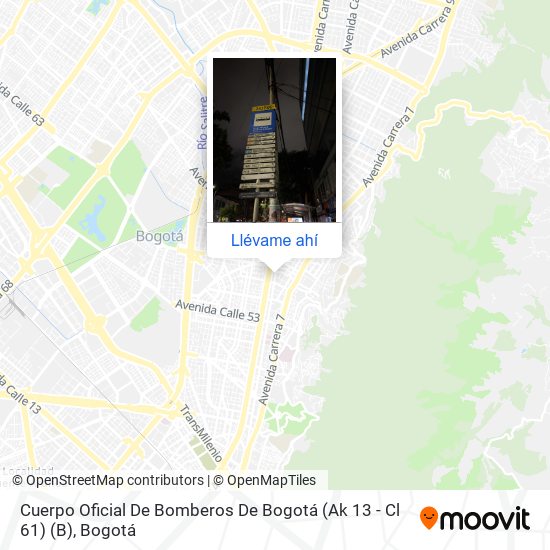 Mapa de Cuerpo Oficial De Bomberos De Bogotá (Ak 13 - Cl 61) (B)