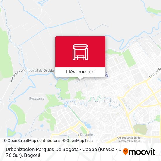 Mapa de Urbanización Parques De Bogotá - Caoba (Kr 95a - Cl 76 Sur)