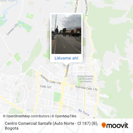 Mapa de Centro Comercial Santafé (Auto Norte - Cl 187) (B)