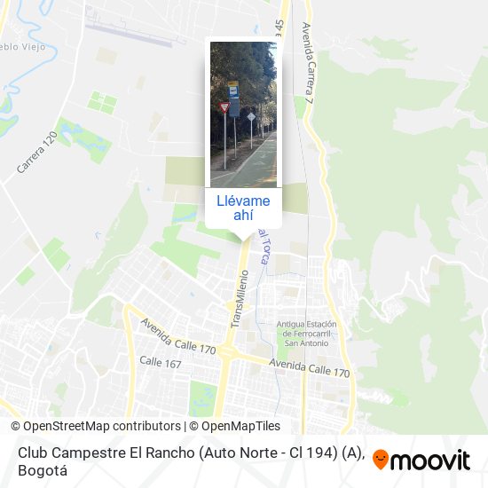 Mapa de Club Campestre El Rancho (Auto Norte - Cl 194) (A)