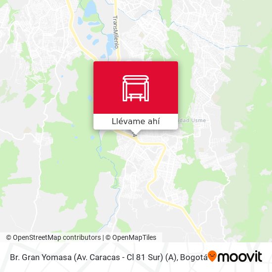 Mapa de Br. Gran Yomasa (Av. Caracas - Cl 81 Sur) (A)