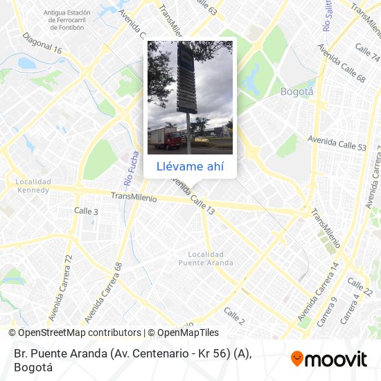 Mapa de Br. Puente Aranda (Av. Centenario - Kr 56) (A)