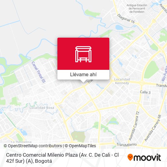 Mapa de Centro Comercial Milenio Plaza (Av. C. De Cali - Cl 42f Sur) (A)