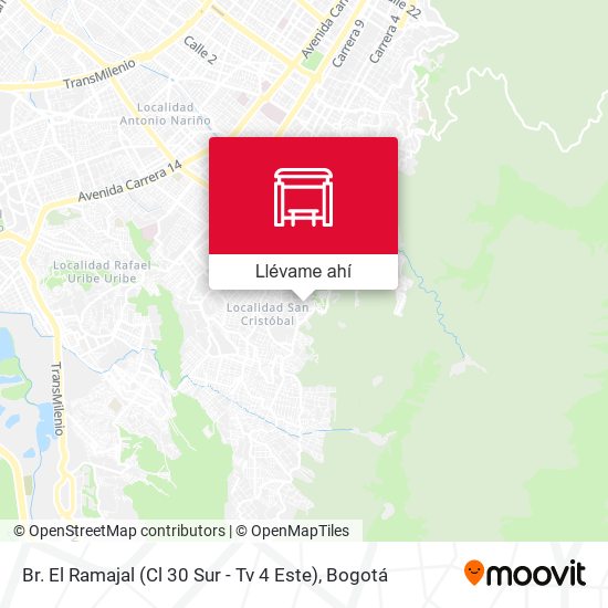 Mapa de Br. El Ramajal (Cl 30 Sur - Tv 4 Este)