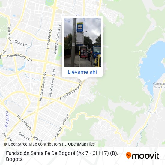 Mapa de Fundación Santa Fe De Bogotá (Ak 7 - Cl 117) (B)