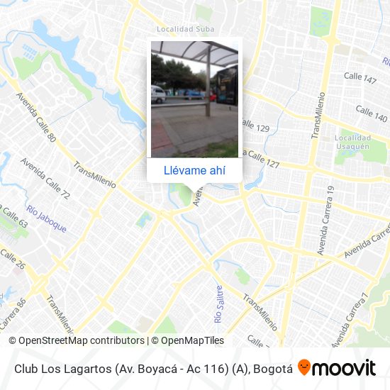 Mapa de Club Los Lagartos (Av. Boyacá - Ac 116) (A)