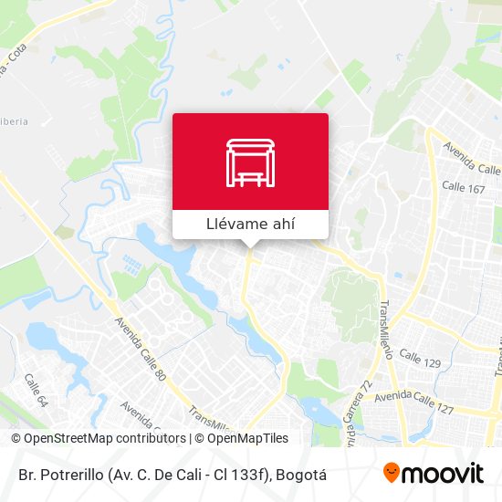 Mapa de Br. Potrerillo (Av. C. De Cali - Cl 133f)