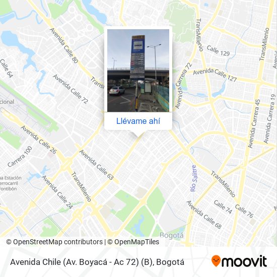 Mapa de Avenida Chile (Av. Boyacá - Ac 72) (B)
