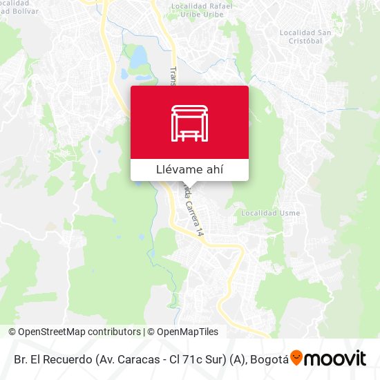 Mapa de Br. El Recuerdo (Av. Caracas - Cl 71c Sur) (A)