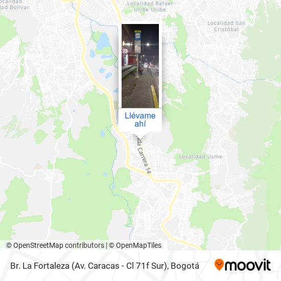 Mapa de Br. La Fortaleza (Av. Caracas - Cl 71f Sur)